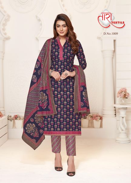 Tara Unique Style Vol-1 Cotton Designer Patiyala Dress Material